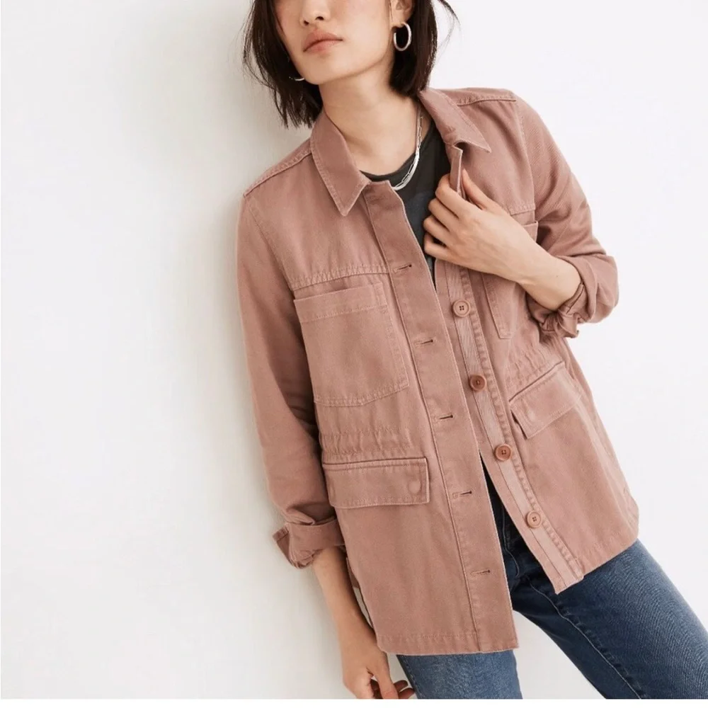 Madewell Women's Faded Rose Utility Shirt Jacket